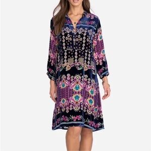Johnny was Summer Elora Burnout Silk-Blend Dress XL